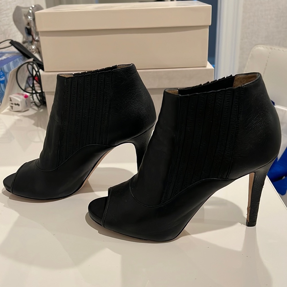 Jimmy Choo Black Leather Printed Boots